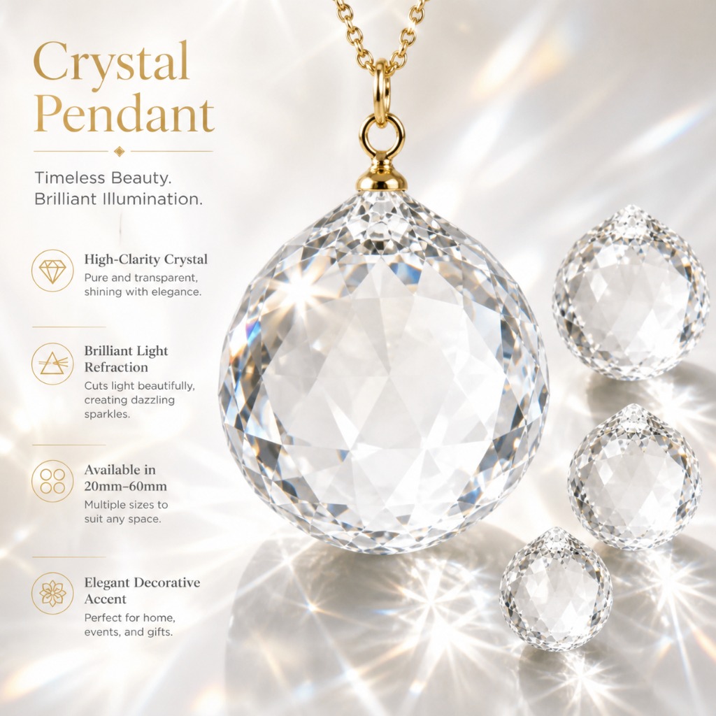 Crystal Ball Decor - High Transparent K9 Crystal Ball Droplet