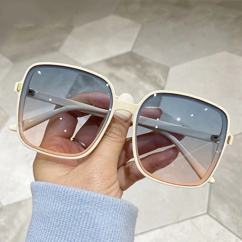 Luxury Zone - Vintage Oversized Square Sunglasses Women Fashion
