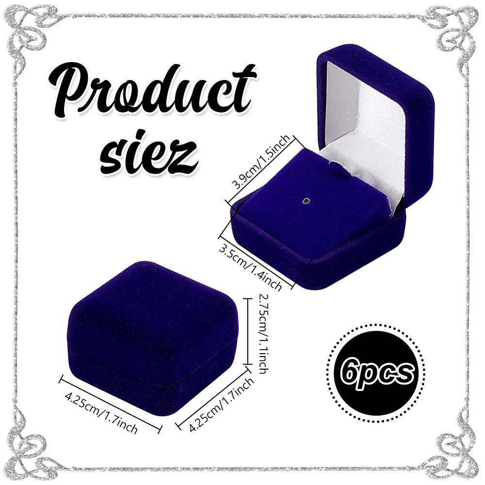 6pcs Velvet Badge Display Box  - огляд і ціна Velvet Jewelry Box