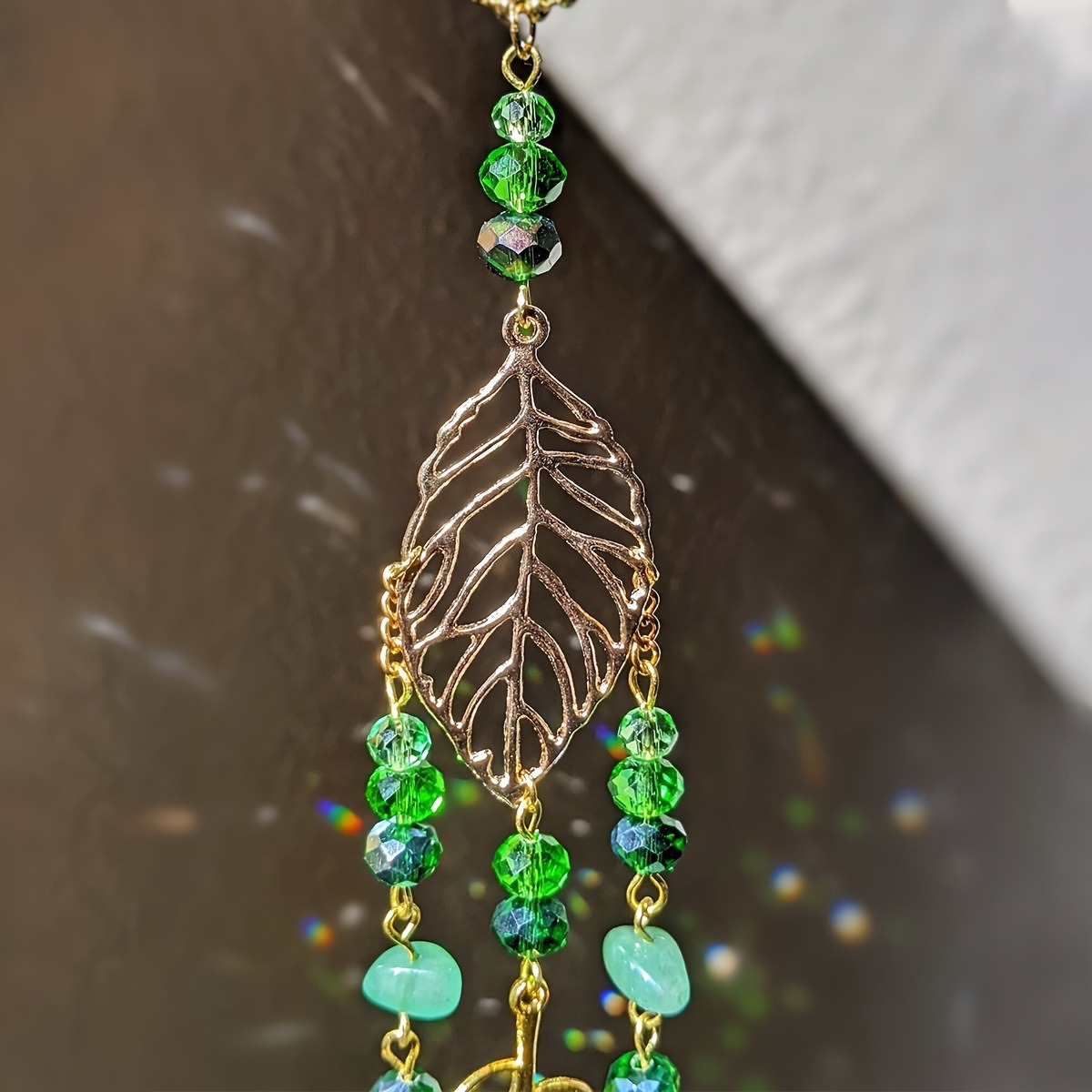Crystal Suncatcher Gold Leaf G - огляд і ціна Crystal Ball Decor