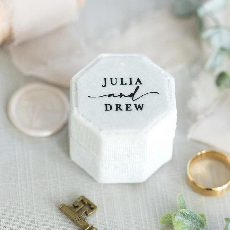 Custom Wedding Rings Box One T - огляд і ціна Velvet Jewelry Box